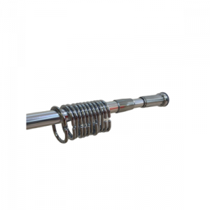 Карниз для шторы с кольцами в ванную комнату без пружин (110-200см) хром ZALEL