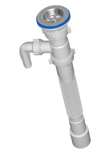 G 108 Гофросифон 1 1/2"*40/50 с отводом стир машины  АНИ