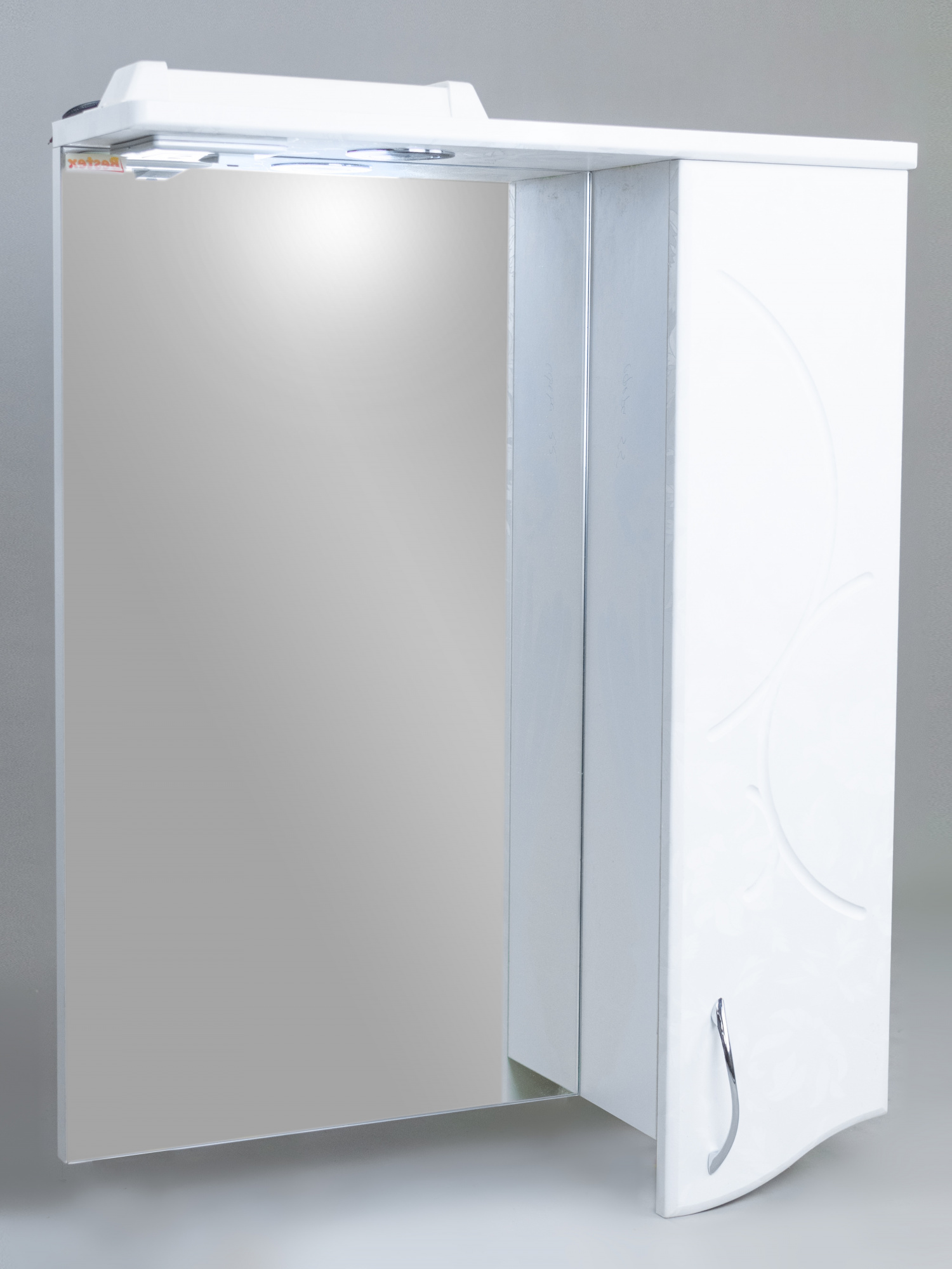 Зеркало 60 Сфера (правый) белый шелк СВ, 0925c.4R w