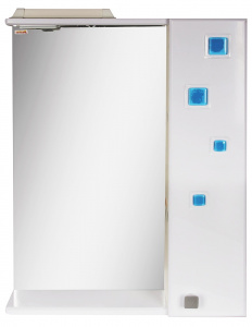 Зеркало 65 Палитра (правый) голубой фьюзинг СВ, 4127c.1/16Rw