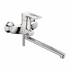 L2225 Смеситель для ванны плоск. прям. излив 30 см дивертор LEDEME