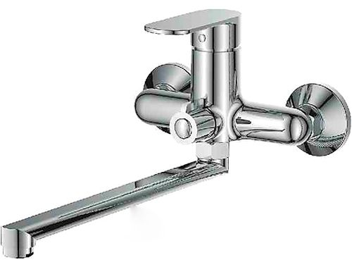 L2210 Смеситель для ванны плоск. прям. излив 30 см, дивертор в корпусе LEDEME