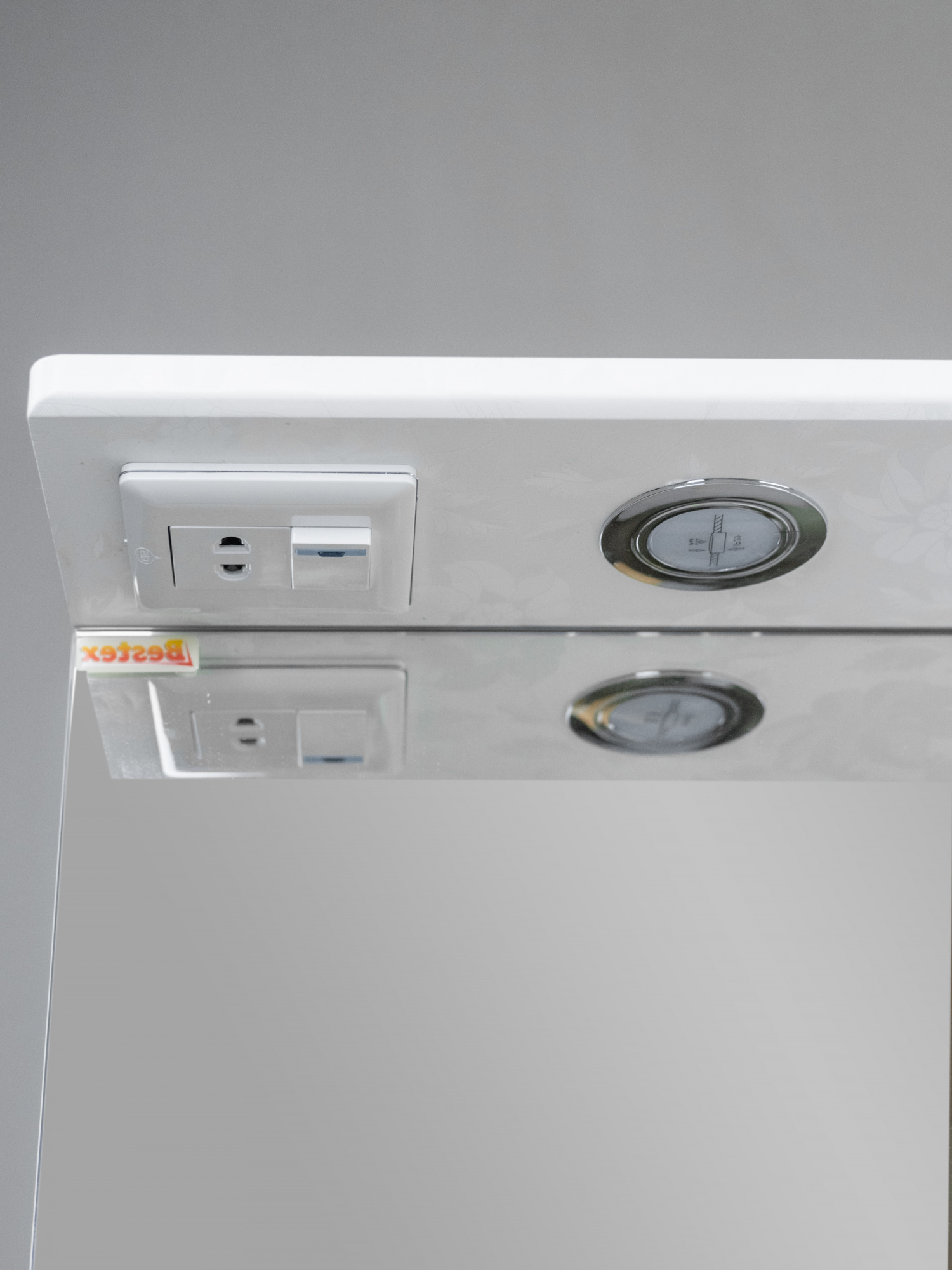 Зеркало 60 Сфера (правый) белый шелк СВ, 0925c.4R w