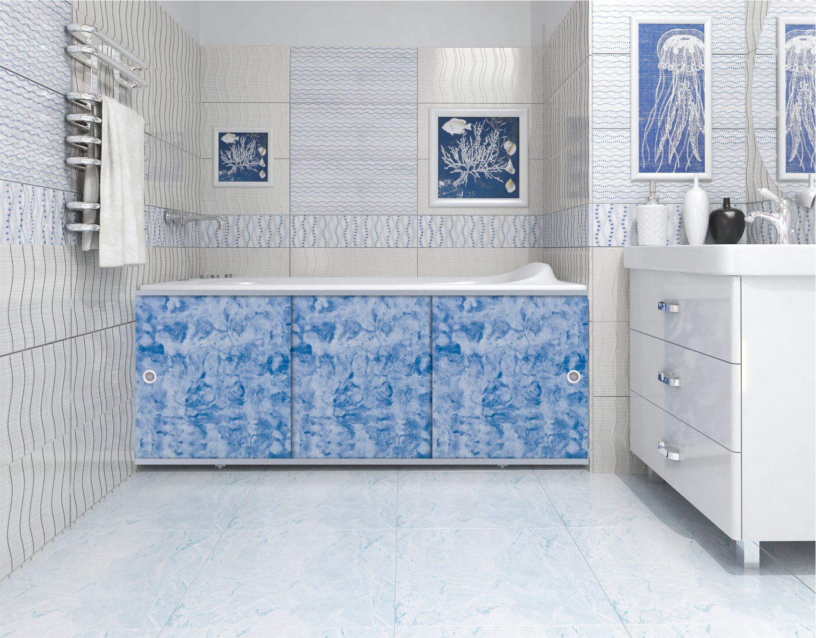 Экран п/в "Премиум" синий 1,48 w