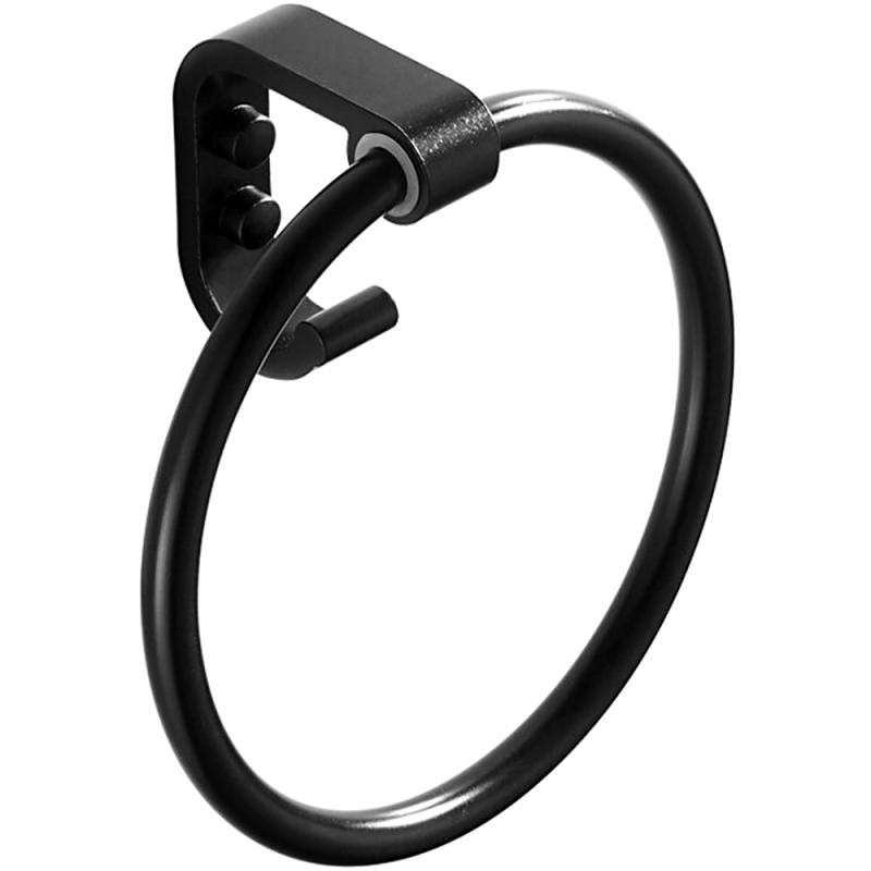 L5504 Полотенцедержатель кольцо черный LEDEME