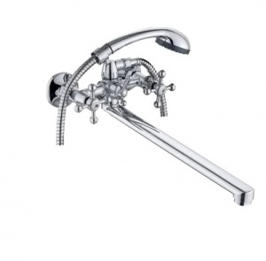 344810 Смеситель для ванны с 2мя рукоятками с изливом F-30см.перекл.душа GOTA ROCIO