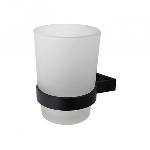 L5506 Стакан одинарный настенный стекло черный LEDEME 