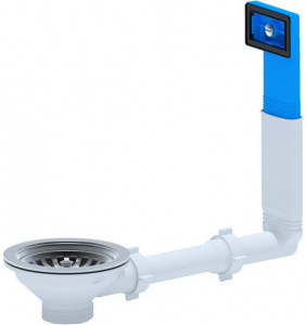 N 305 Перелив д/мойки 3 1/2" с прямоуг.верт. корпусом  АНИ