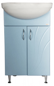 Тумба 45 Волна new (под раковину "Уют-45") голубой металлик, 4503.46 w