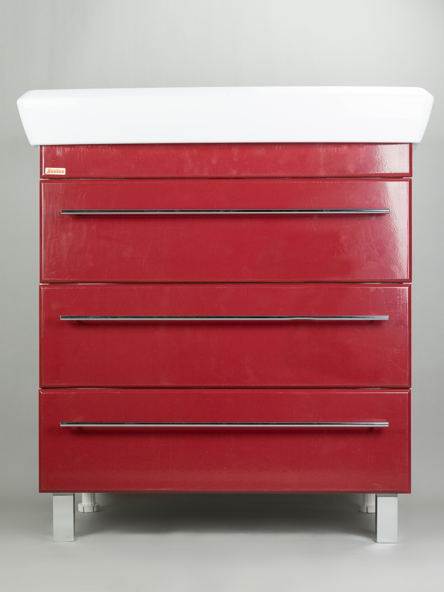 Тумба 80 Премьер (под раковину "Рома-80") бордо глянец 1614.10 w