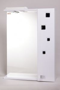 Зеркало 65 Палитра (правый) черный фьюзинг СВ, 4127c.1/48Rw