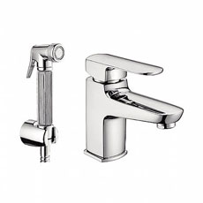 L1254 Смеситель для умывальника однорычажный c гигиен.лейкой (11) LEDEMЕ