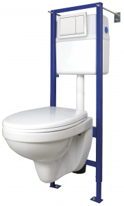 Инсталяция VECTOR (метал. каркас д/ун. с бач. + кнопка ENTER пластик, белая)