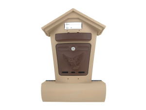 Ящик почтовый "Элит" бежевый с коричневым (10)