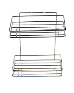 Полка 2-х ярусная прямая, хром (вкп-1.2.3)