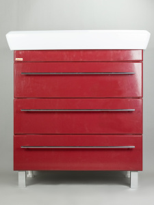 Тумба 80 Премьер (под раковину "Рома-80") бордо глянец 1614.10 w