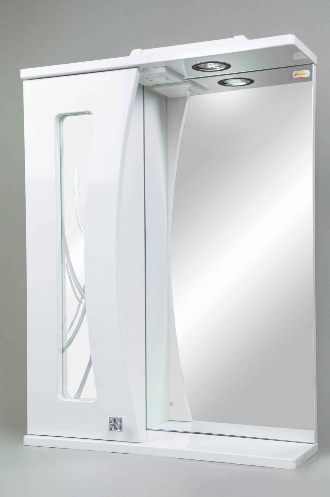 Зеркало 55 Селена(Лана) СВ Белый глянец m v