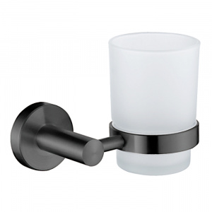 L71706U Стакан одинарный настенный стекло графит LEDEME