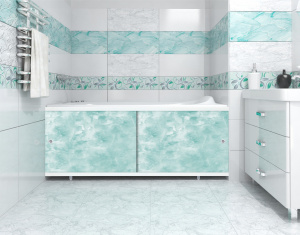 Экран п/в "Кварт" 1,48 зеленый мрамор w