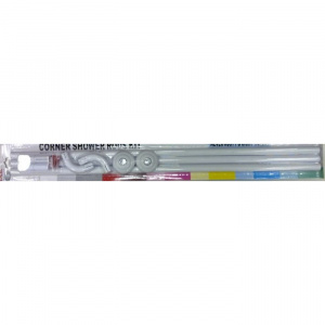 Карниз для шторы угловой в ванную комнату Prima Vanna, ZALEL  90*90*90 белый 