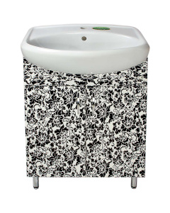 Стиль 60-1+ Арго-60 Тумба с умывальником флоренция черно-белая m