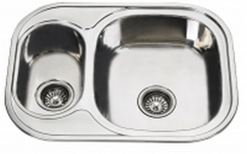 мойка врез. HLD 6348 0,8/180 RSa двухчашев (10) 069RSa MELANA