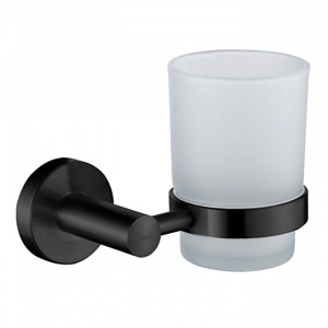 L71706B Стакан одинарный настенный стекло черный LEDEME 