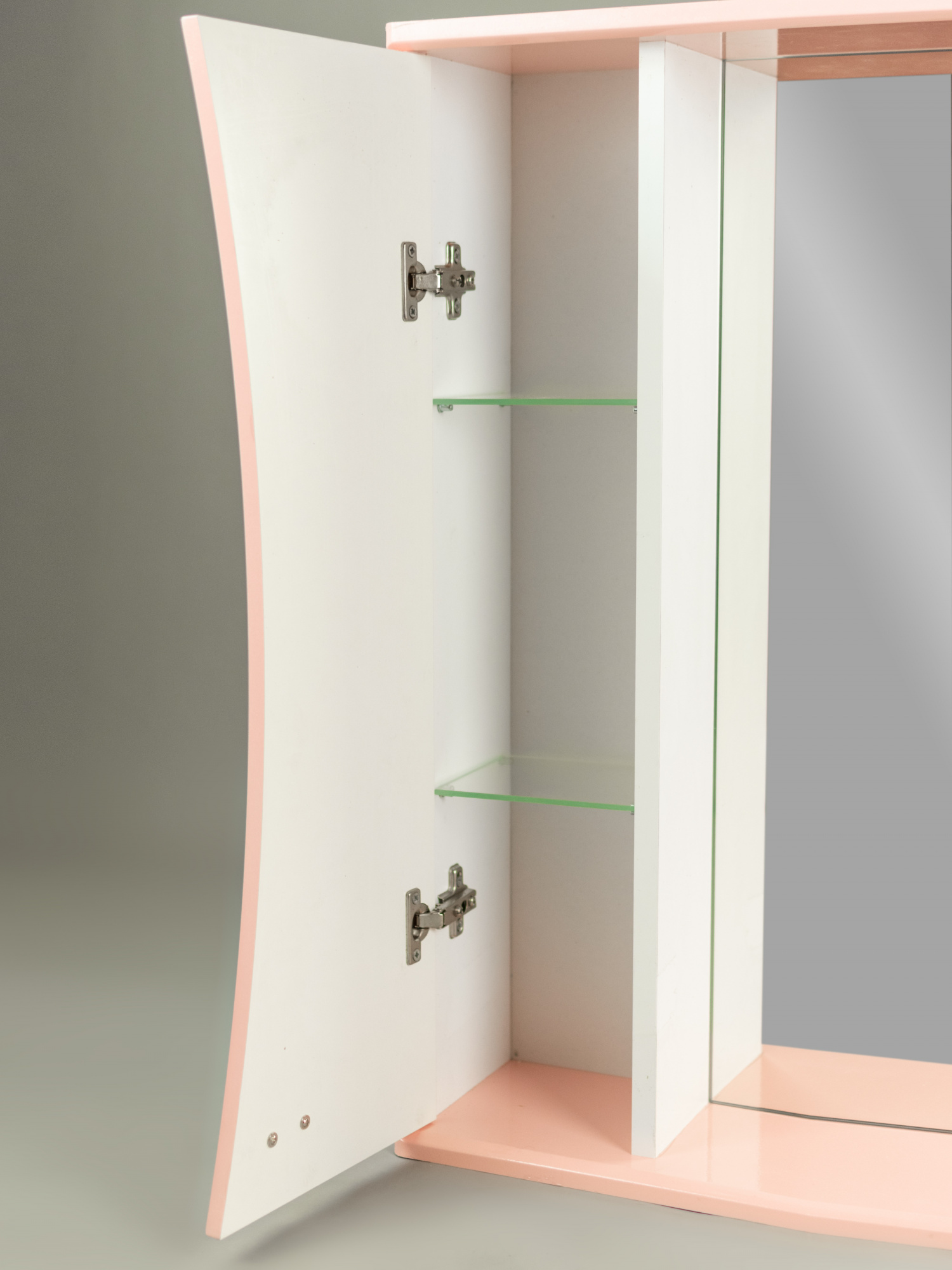 Зеркало 60 Восход (левый) розовый металлик СВ, 0725c.34L w