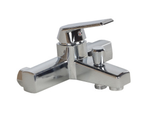 P02-100cr однозахватный полимерный смеситель для ванны/душа без душевого набора, хром