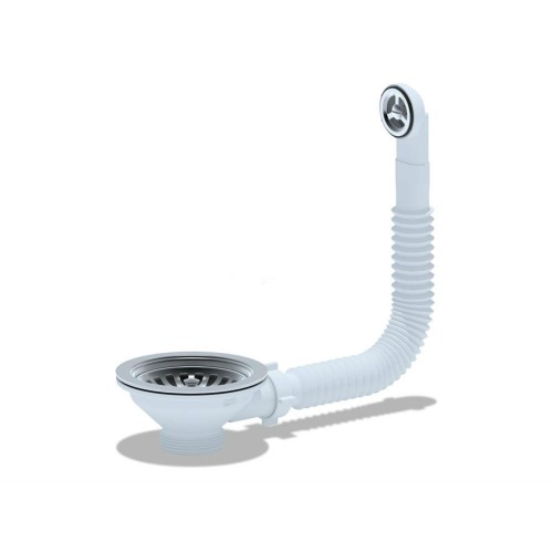 N 320S Перелив д/мойки 3 1/2" с кругл.верт. корпусом  АНИ