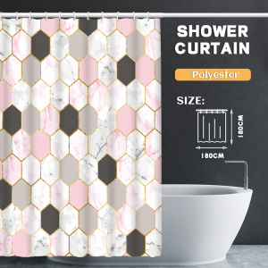 Штора д/в Полиэстр 180х180 HС1130 (бело-розовые соты)