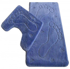 Набор ковриков для ванной и туалета 60*100, ZALEL (Mono), L.Blue