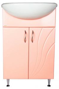 Тумба 45 Волна new (под раковину "Уют-45") розовый металлик, 4503.34 w