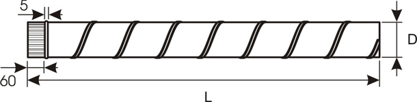Водосток круглый труба спиральная ВКТС 140/1000/0,5
